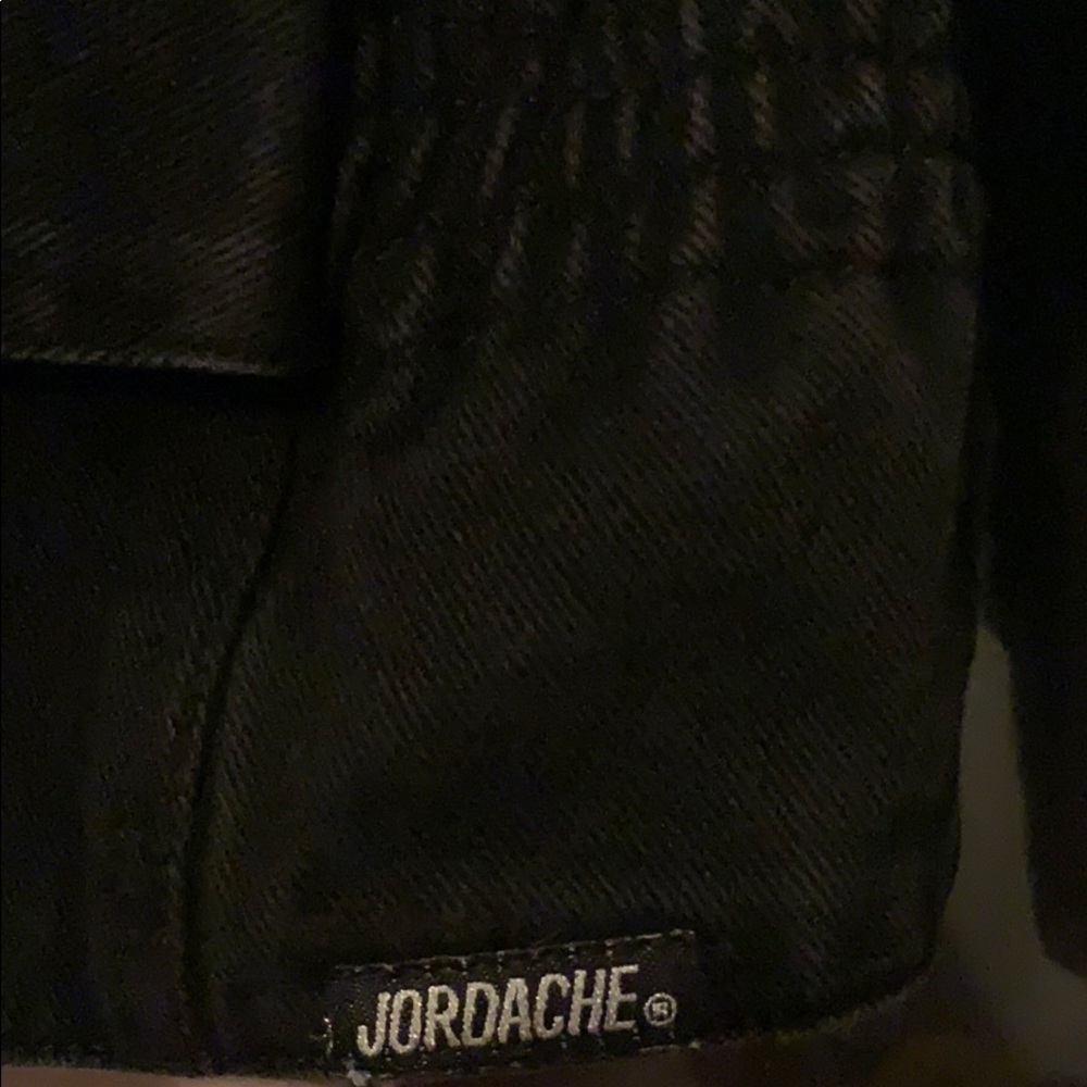 Girls Jordache black motorcycle jacket w/ belt - Picture 4 of 8